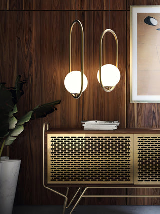 Mila Brass Pendant Swag Light-Neutral Decor