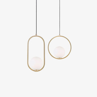Ellipse Suspension Contemporaine en Laiton
