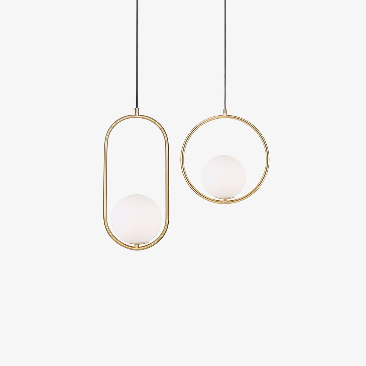 Ellipse Suspension Contemporaine en Laiton