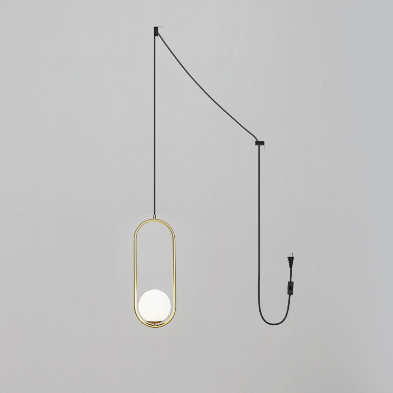 Mila Brass Pendant Swag Light-Neutral Decor