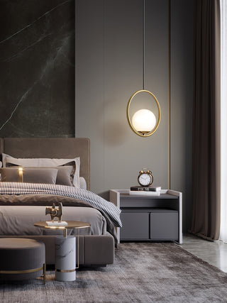 Lustra Suspension Anneau Moderne en Laiton