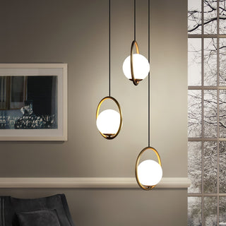 Lustra Suspension Anneau Moderne en Laiton