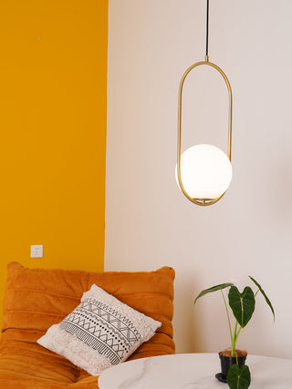 Lustra Suspension Anneau Moderne en Laiton