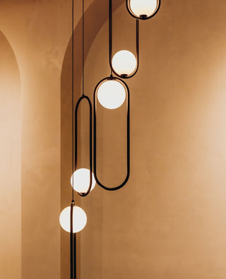Lustra Suspension Anneau Moderne en Laiton