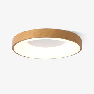 Eliriel Lampe Plafonnier Ronde Minimaliste en Bois-Luire
