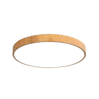 Eliriel Lampe Plafonnier Ronde Minimaliste en Bois-Luire