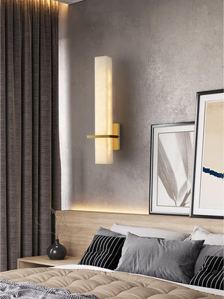 Luste  Applique Murale en Albâtre Bande en Laiton Forme