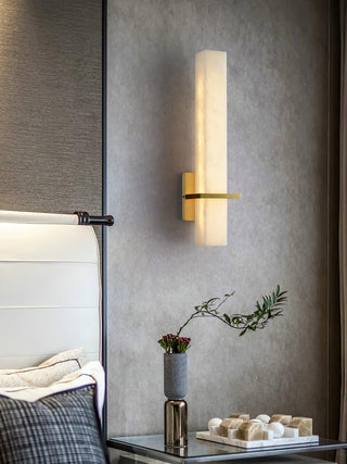 Luste  Applique Murale en Albâtre Bande en Laiton Forme
