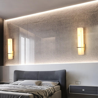 Luste  Applique Murale en Albâtre Bande en Laiton Forme