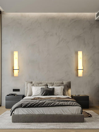 Luste  Applique Murale en Albâtre Bande en Laiton Forme