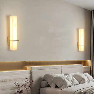 Luste  Applique Murale en Albâtre Bande en Laiton Forme