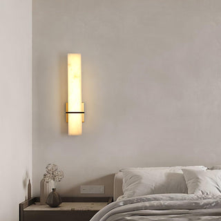 Luste  Applique Murale en Albâtre Bande en Laiton Forme