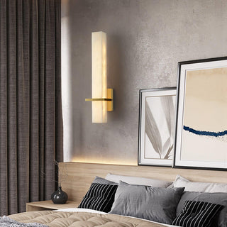 Luste  Applique Murale en Albâtre Bande en Laiton Forme