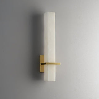 Luste  Applique Murale en Albâtre Bande en Laiton Forme