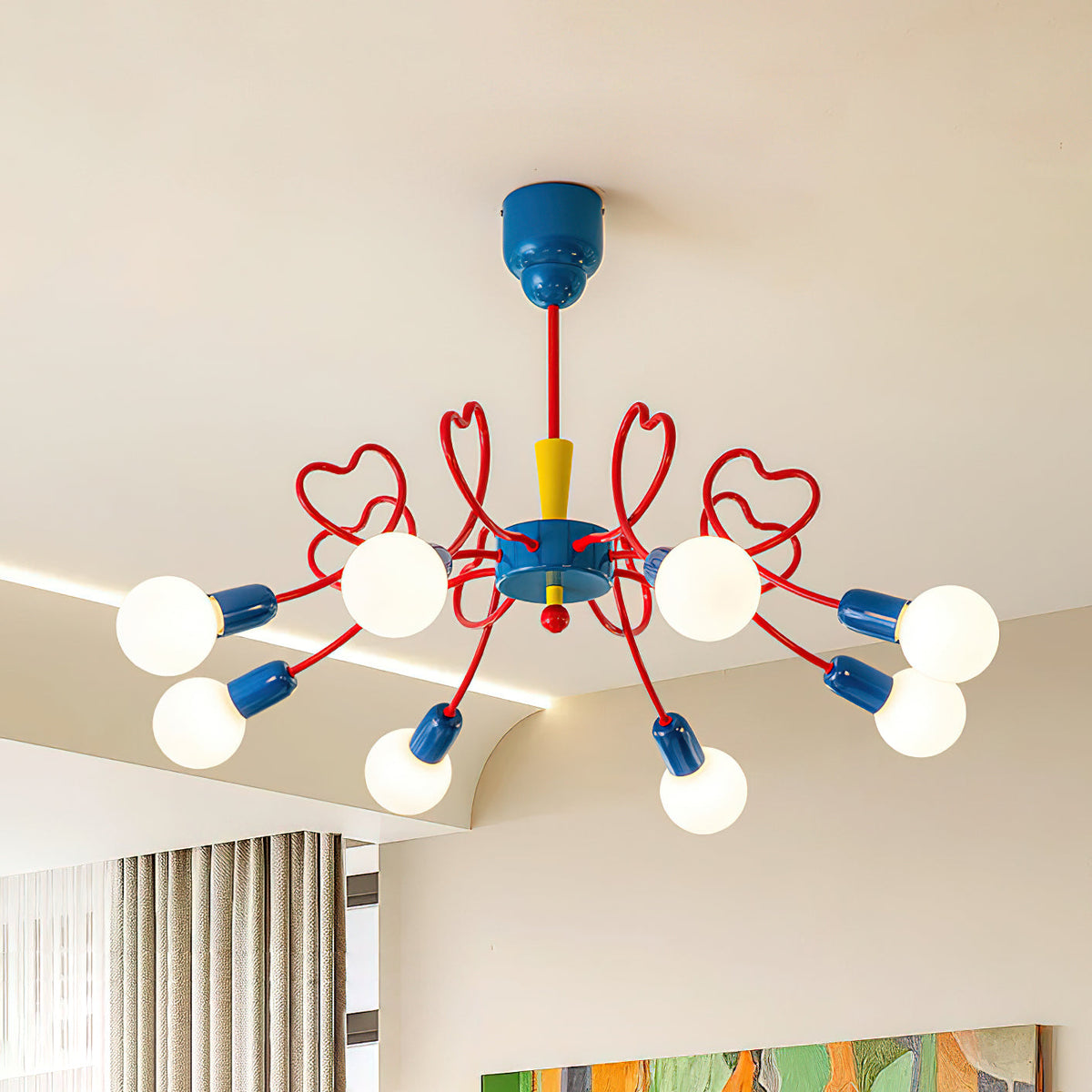 Chandelier Heart-Shaped Playful-Neutral Decor