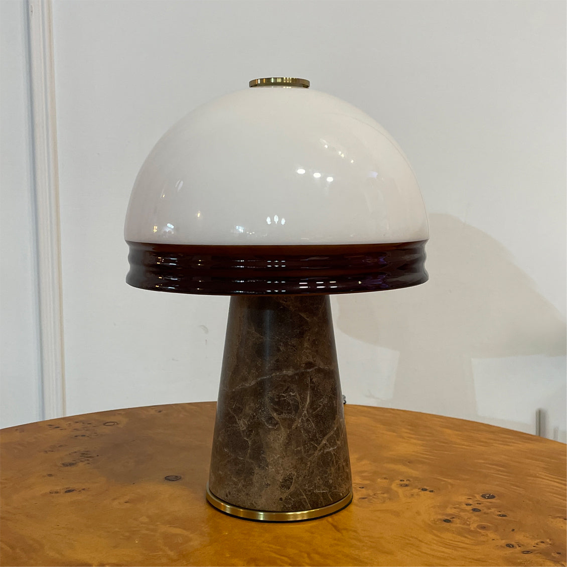 Detail shot of the touch switch on the Milano Table Lamp.