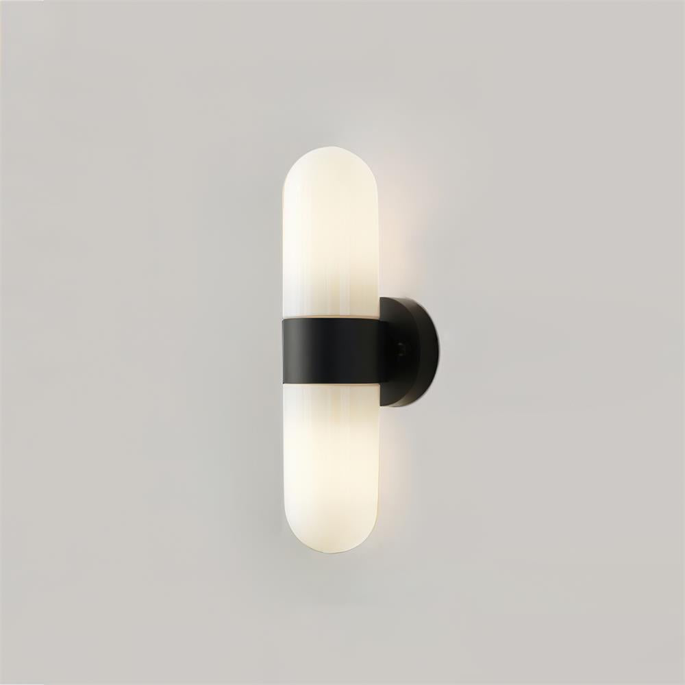 Wall Lamp Metal Glass Modern Minimalist Vertical Sconce for Bedroom-Neutral Decor