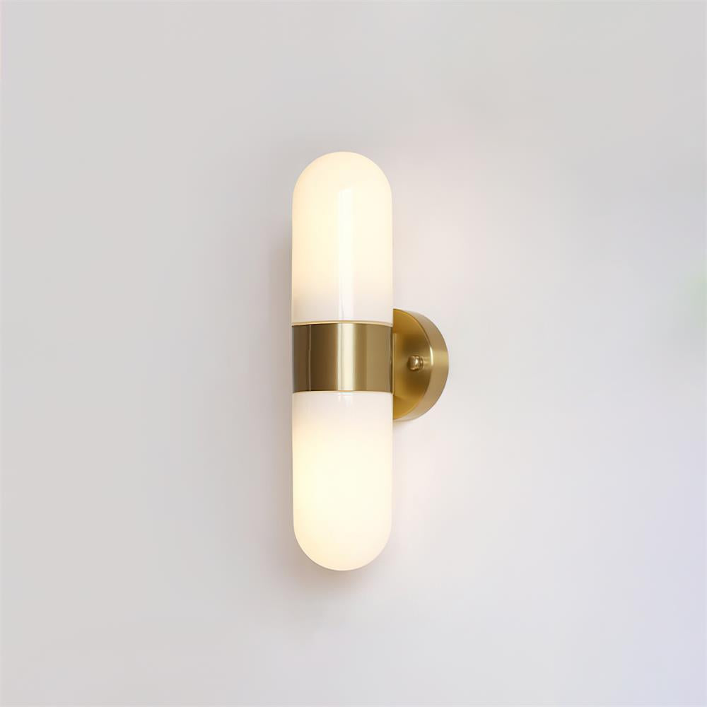 Wall Lamp Metal Glass Modern Minimalist Vertical Sconce for Bedroom-Neutral Decor
