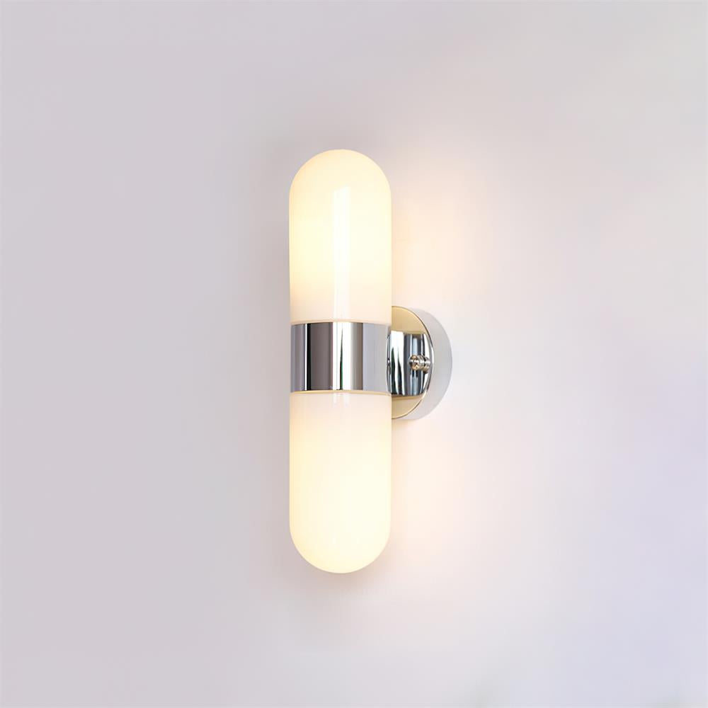 Wall Lamp Metal Glass Modern Minimalist Vertical Sconce for Bedroom-Neutral Decor