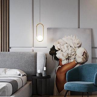 Lustra Suspension Anneau Moderne en Laiton