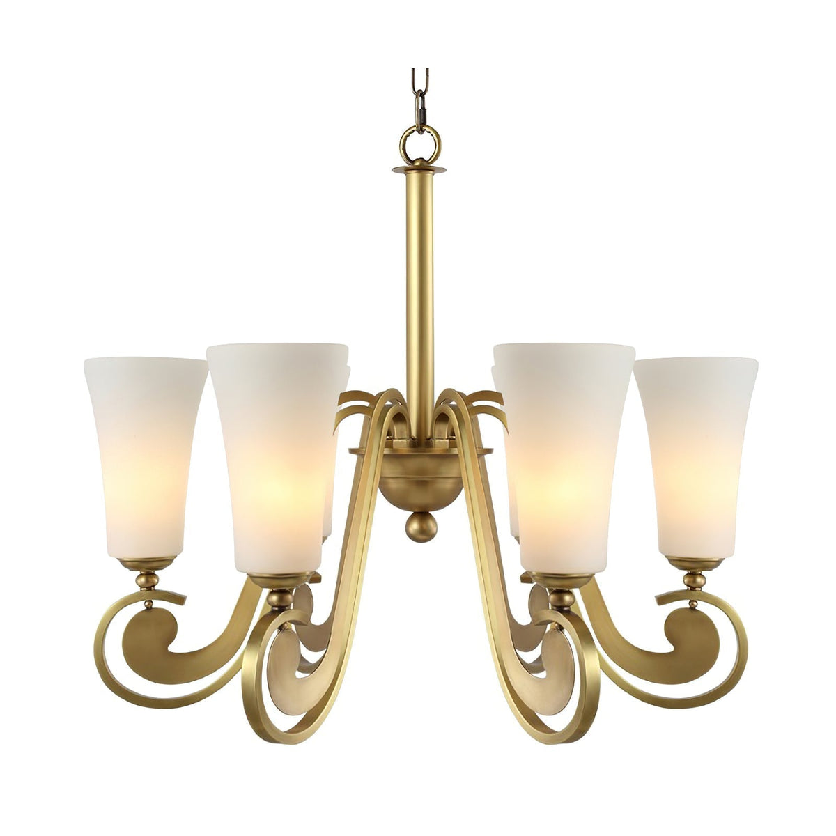 Ilsolen Lustre Laiton Verre Luxe Postmoderne