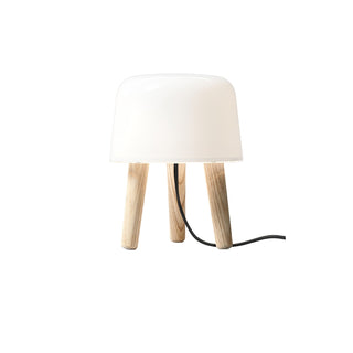 GlowPod Lampe de Table en Bois Nature & Blanc