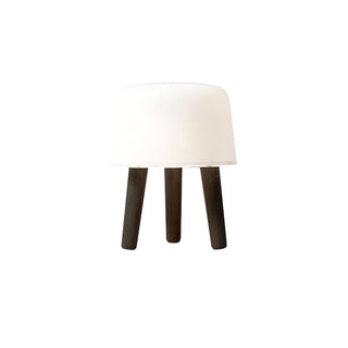 GlowPod Lampe de Table en Bois Nature & Blanc