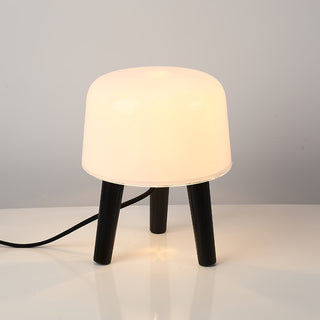 GlowPod Lampe de Table en Bois Nature & Blanc