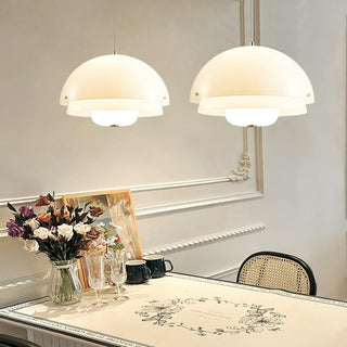 Cuthean Lampe Suspension Verre Blanc Laitier