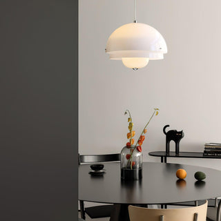 Cuthean Lampe Suspension Verre Blanc Laitier