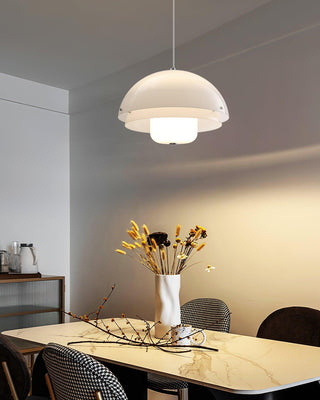 Cuthean Lampe Suspension Verre Blanc Laitier