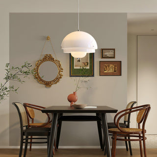 Cuthean Lampe Suspension Verre Blanc Laitier