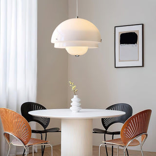 Cuthean Lampe Suspension Verre Blanc Laitier