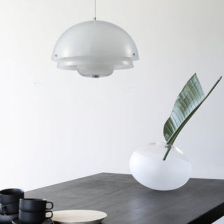 Cuthean Lampe Suspension Verre Blanc Laitier