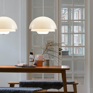 Cuthean Lampe Suspension Verre Blanc Laitier