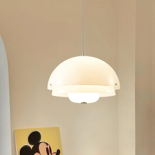 Cuthean Lampe Suspension Verre Blanc Laitier