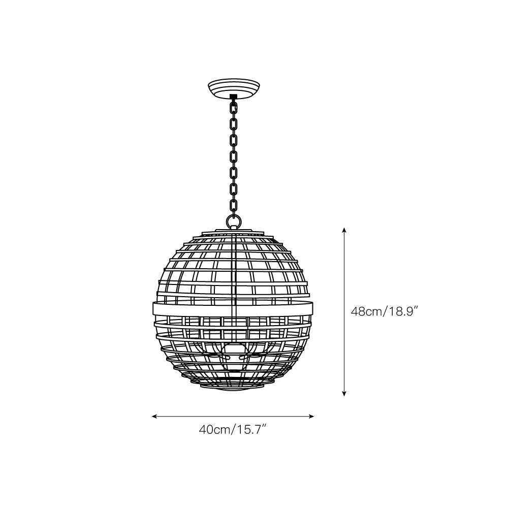 Virinia Suspension Globe Métal Créativité Individuelle
