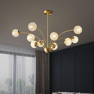 Lustra Lustre Bras Courbés Laiton-Luire