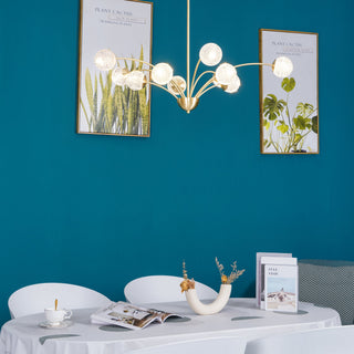 Lustra Lustre Bras Courbés Laiton-Luire