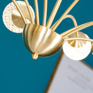 Lustra Lustre Bras Courbés Laiton-Luire