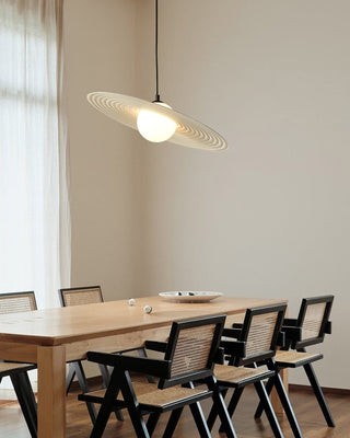 Lustra Suspension en Plaque LED PE Blanche et Noire