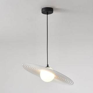Lustra Suspension en Plaque LED PE Blanche et Noire