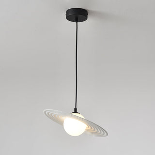 Lustra Suspension en Plaque LED PE Blanche et Noire