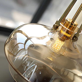 Aurelin Suspension Élégante Verre Ambre-Luire