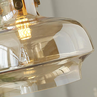 Aurelin Suspension Élégante Verre Ambre-Luire