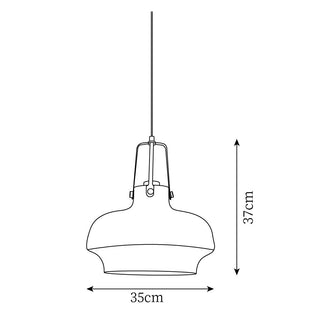 Aurelin Suspension Élégante Verre Ambre-Luire