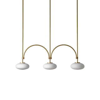 Lythean Suspension Linéaire Laiton Verre Minimaliste Moderne