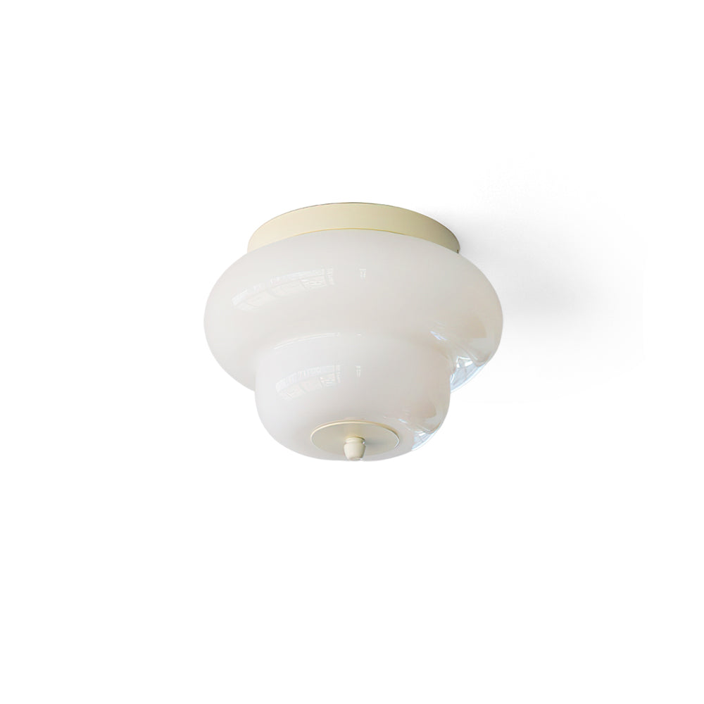 Milo Ceiling Mount in a white finish, front view.