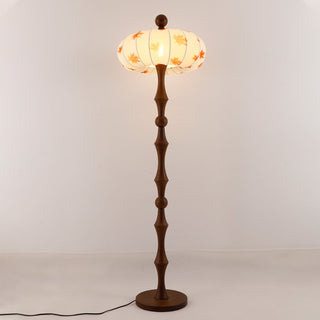 Whispen Lampadaire Vintage en Bois Et Tissu