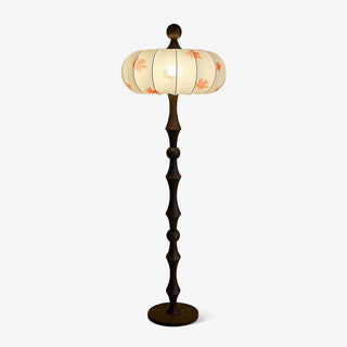 Whispen Lampadaire Vintage en Bois Et Tissu